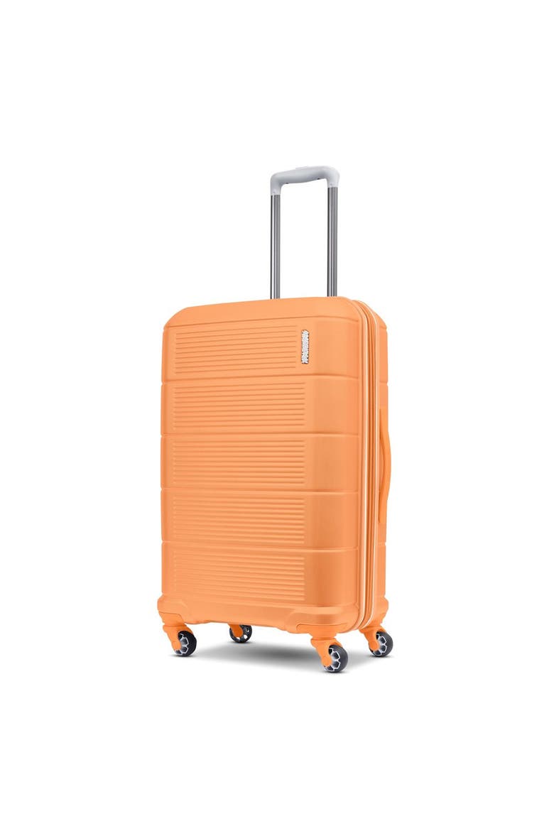 Stratum 2.0 Hardside 24" Spinner Medium Checked Luggage, Main, color, Papaya
