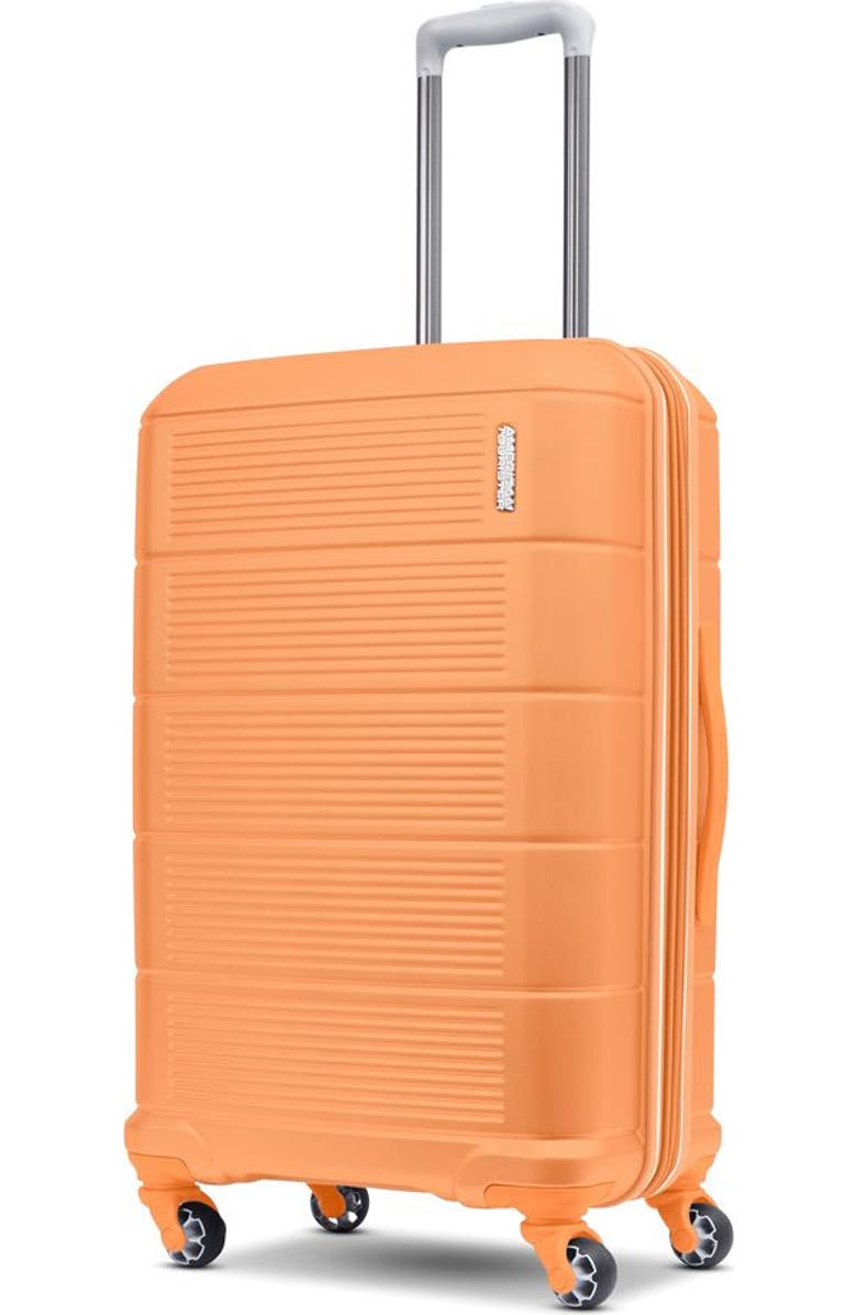 AMERICAN TOURISTER Stratum 2.0 Hardside 24" Spinner Medium Checked Luggage, Main, color, Papaya