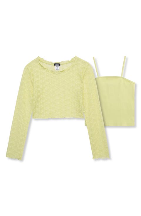 Kids' Long Sleeve Mesh Top & Tank Set (Big Kid)