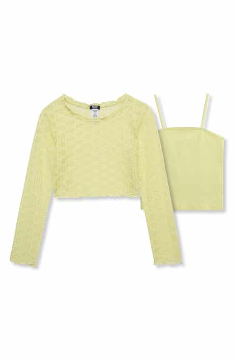 Truce Kids' Long Sleeve Mesh Top & Tank Set