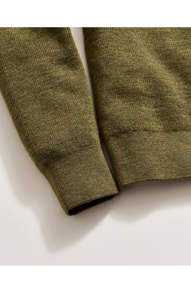 Billy Reid Bishop Rib Wool & Cotton Sweater, Alternate, color, Dark Olive