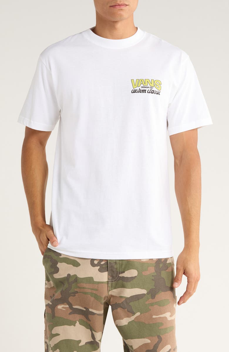 Vans Shop Front Logo Cotton Graphic T-Shirt, Main, color, White/ Sunny Yellow