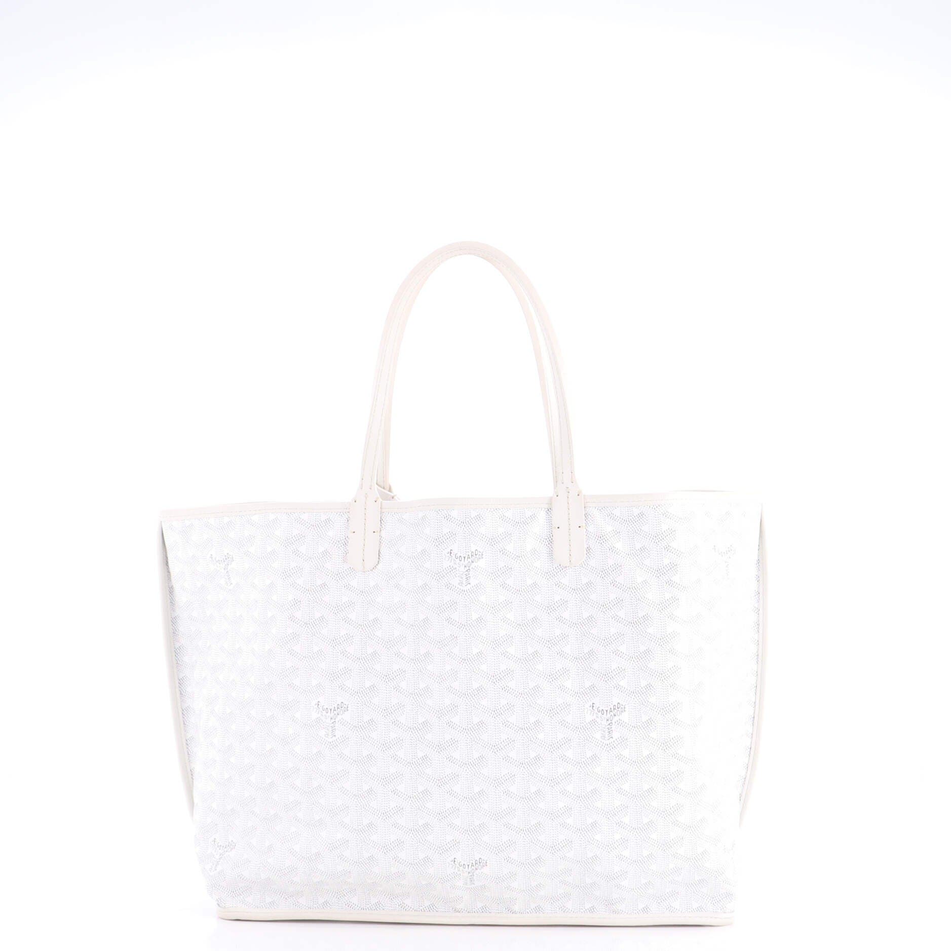 Pre-Owned Goyard Anjou Reversible Tote Coated Canvas PM, Alternate, color, White