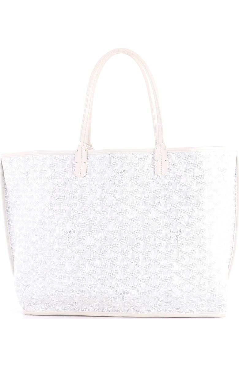 Pre-Owned Goyard Anjou Reversible Tote Coated Canvas PM, Alternate, color, White