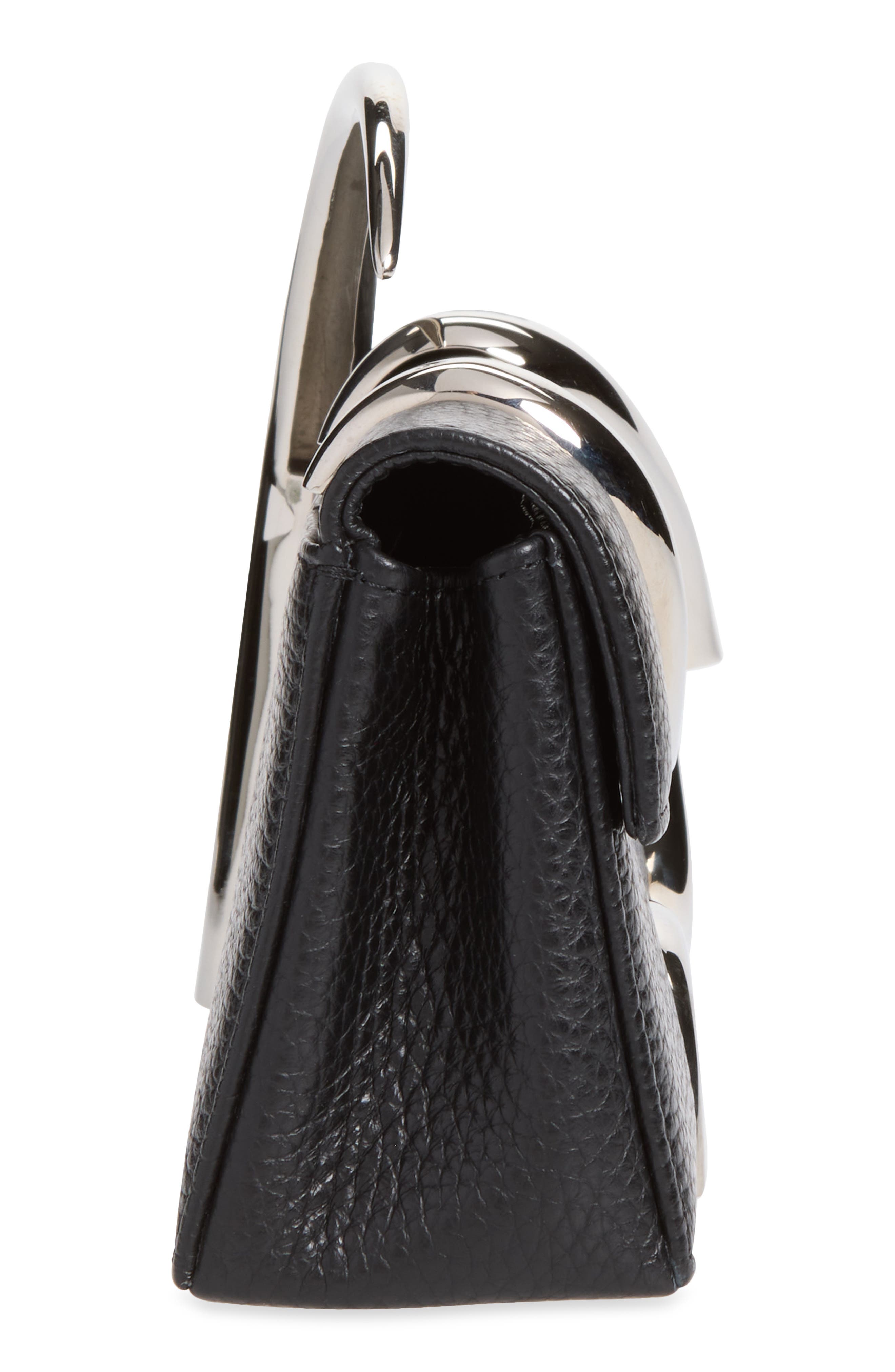 Aura Baguette Clutch, Alternate, color, BLACK