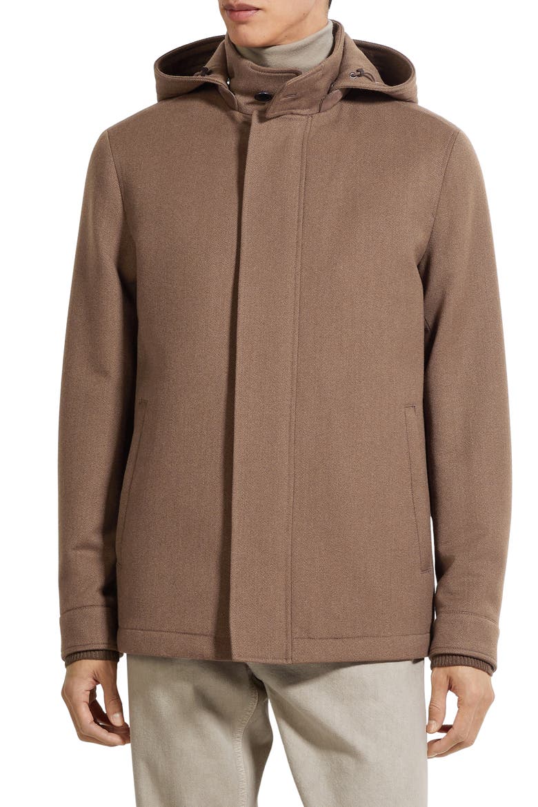 Wool & Cashmere Jacket, Main, color, BROWN MELANGE