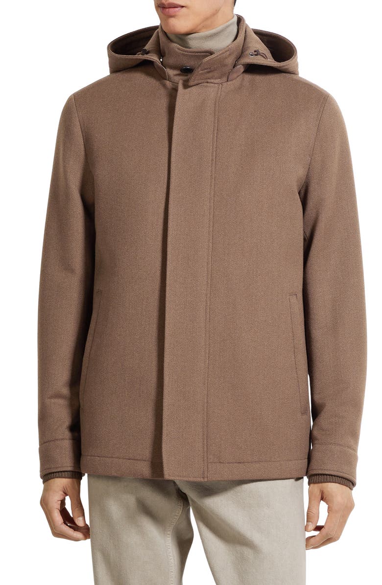 ZEGNA Wool & Cashmere Jacket, Main, color, Brown Melange