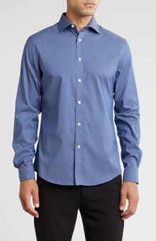 Michael Kors Air Soft Slim Fit Solid Stretch Dress Shirt