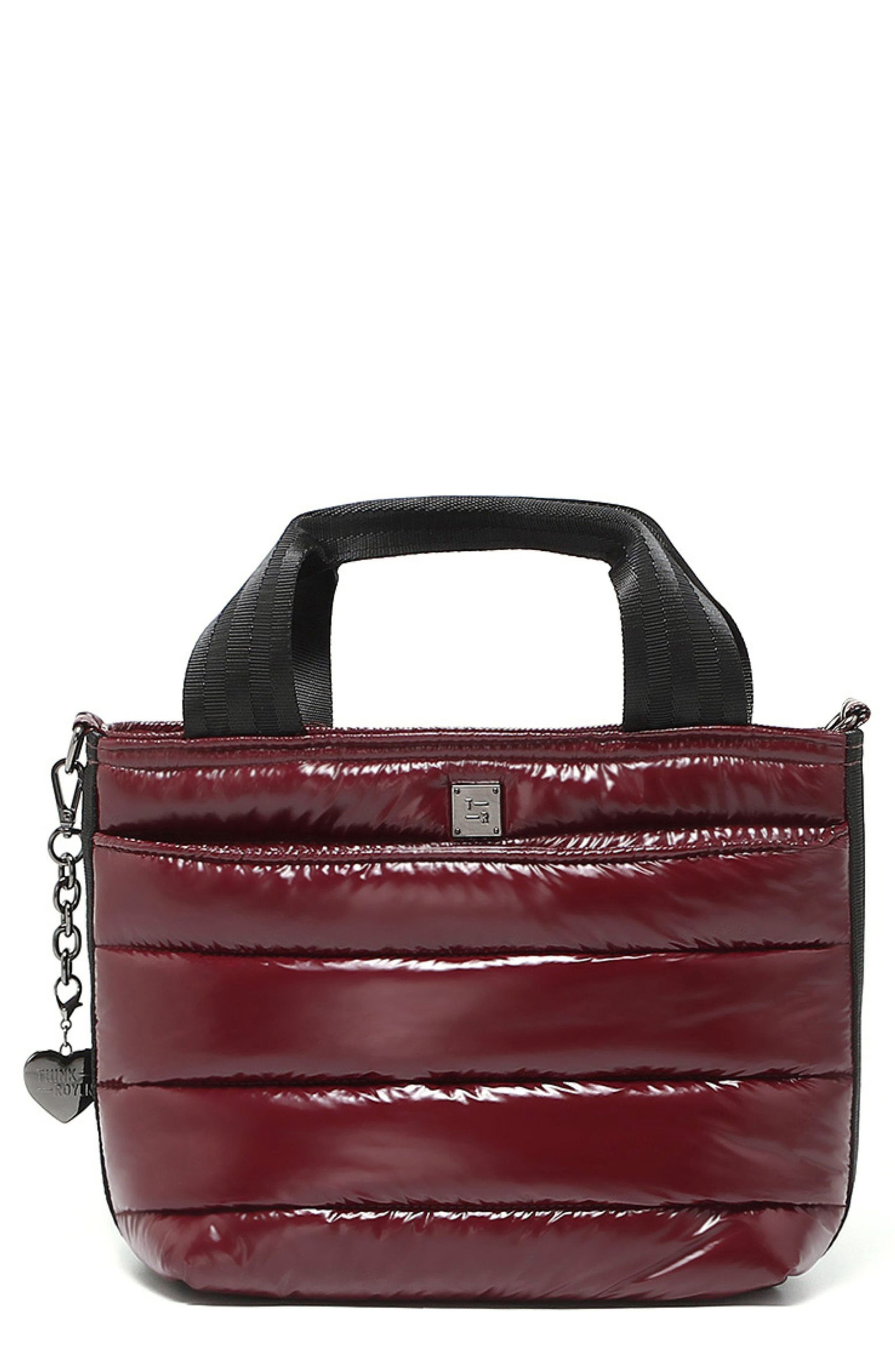 Rebel Quilted Tote, Main, color, GLOSSY DEEP BURGUNDY