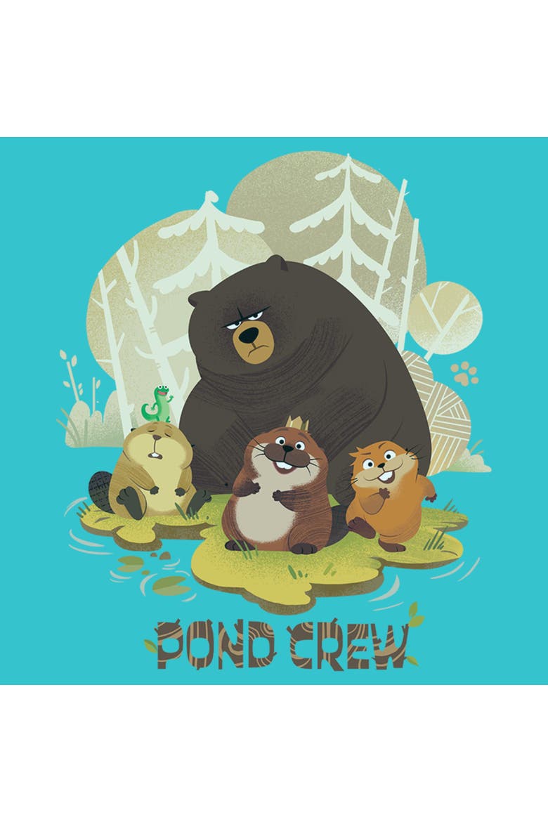 Girl's Hoppers Beaver Pond Crew  Graphic T-Shirt, Alternate, color, Tahiti Blue