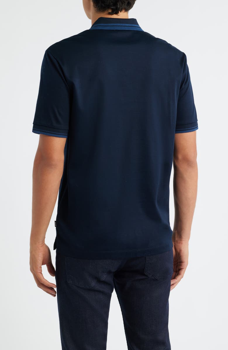 BOSS Parlay Tipped Cotton Polo, Alternate, color, Dark Blue