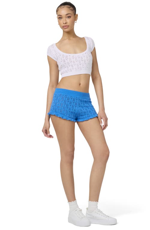 Florence By Mills Pointelle Knit Shorts In Regatta