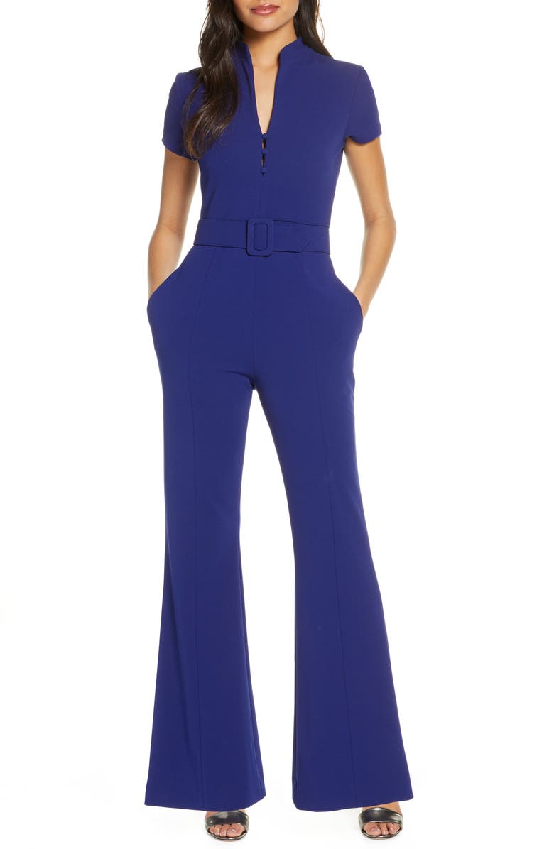Mark + James by Badgley Mischka Flair Leg Jumpsuit, Main, color, 