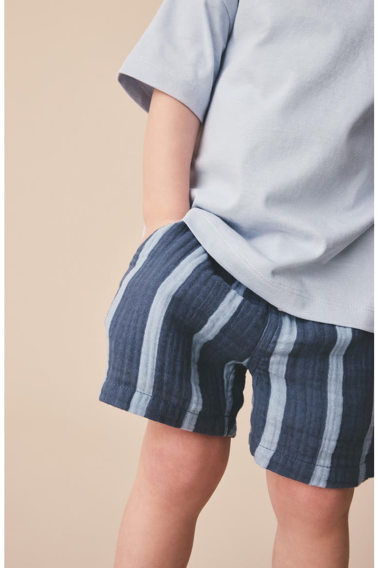 Kids' Stripe Pull-On Shorts, Alternate, color, BLUE