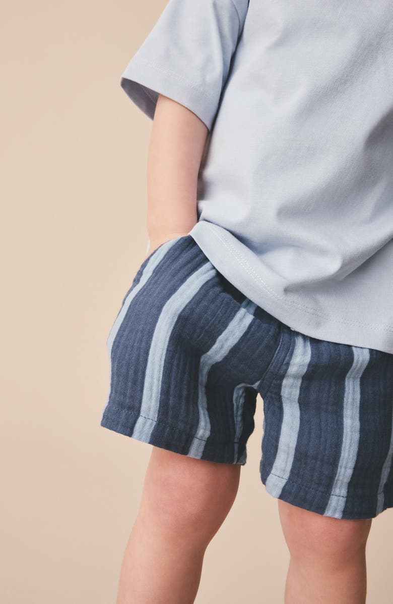 NEXT Kids' Stripe Pull-On Shorts, Alternate, color, Blue