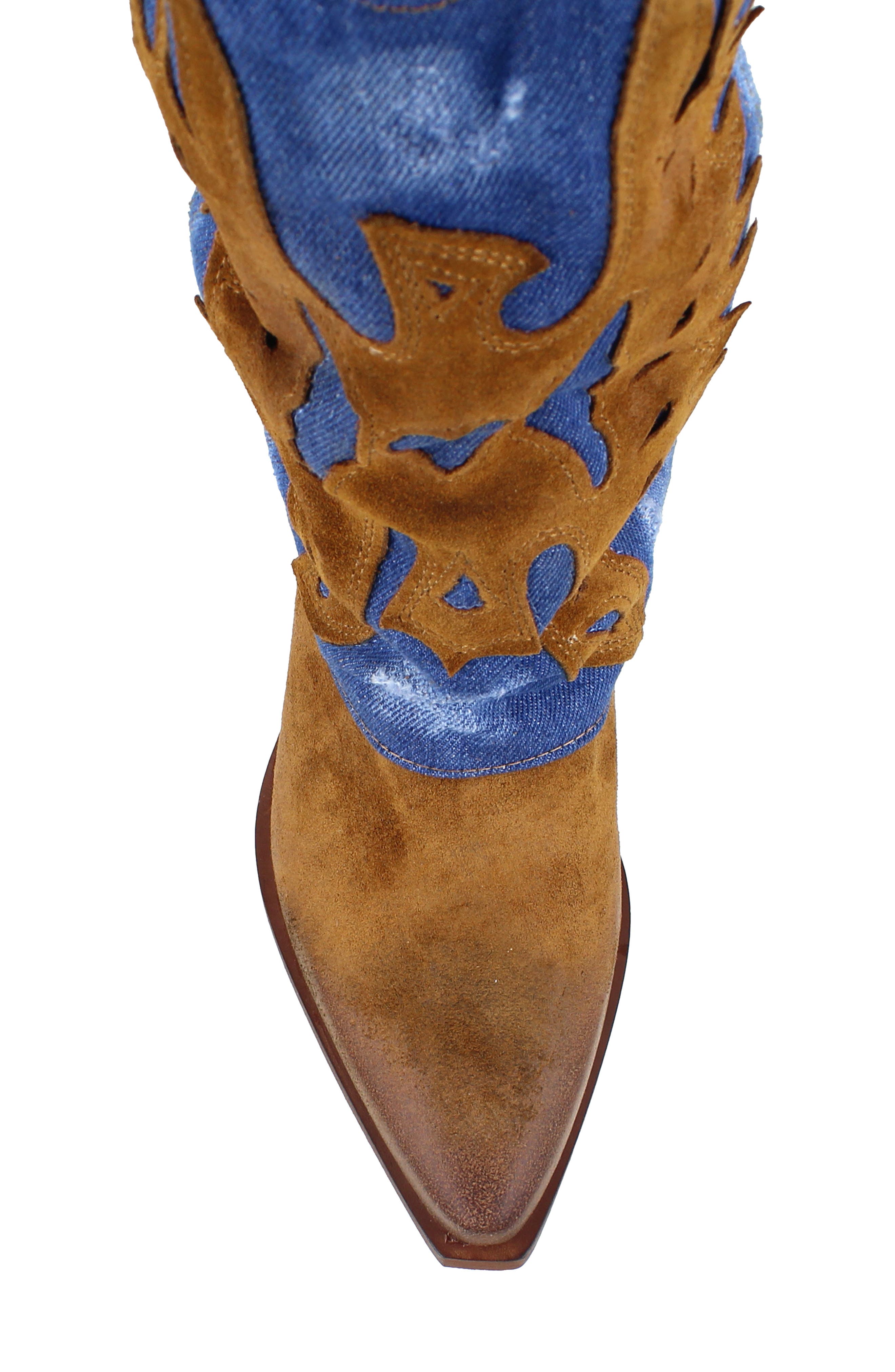 ZIGI Elif Western Boot, Alternate, color, Tan Blue D