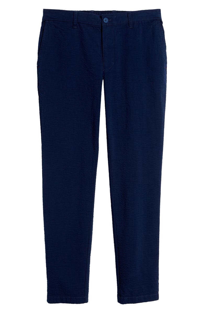 Tommy Bahama Nova Weave Flat Front Performance Seersucker Pants, Alternate, color, Maritime