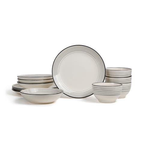 Zeke Earthenware 12-Piece Dinnerware Set