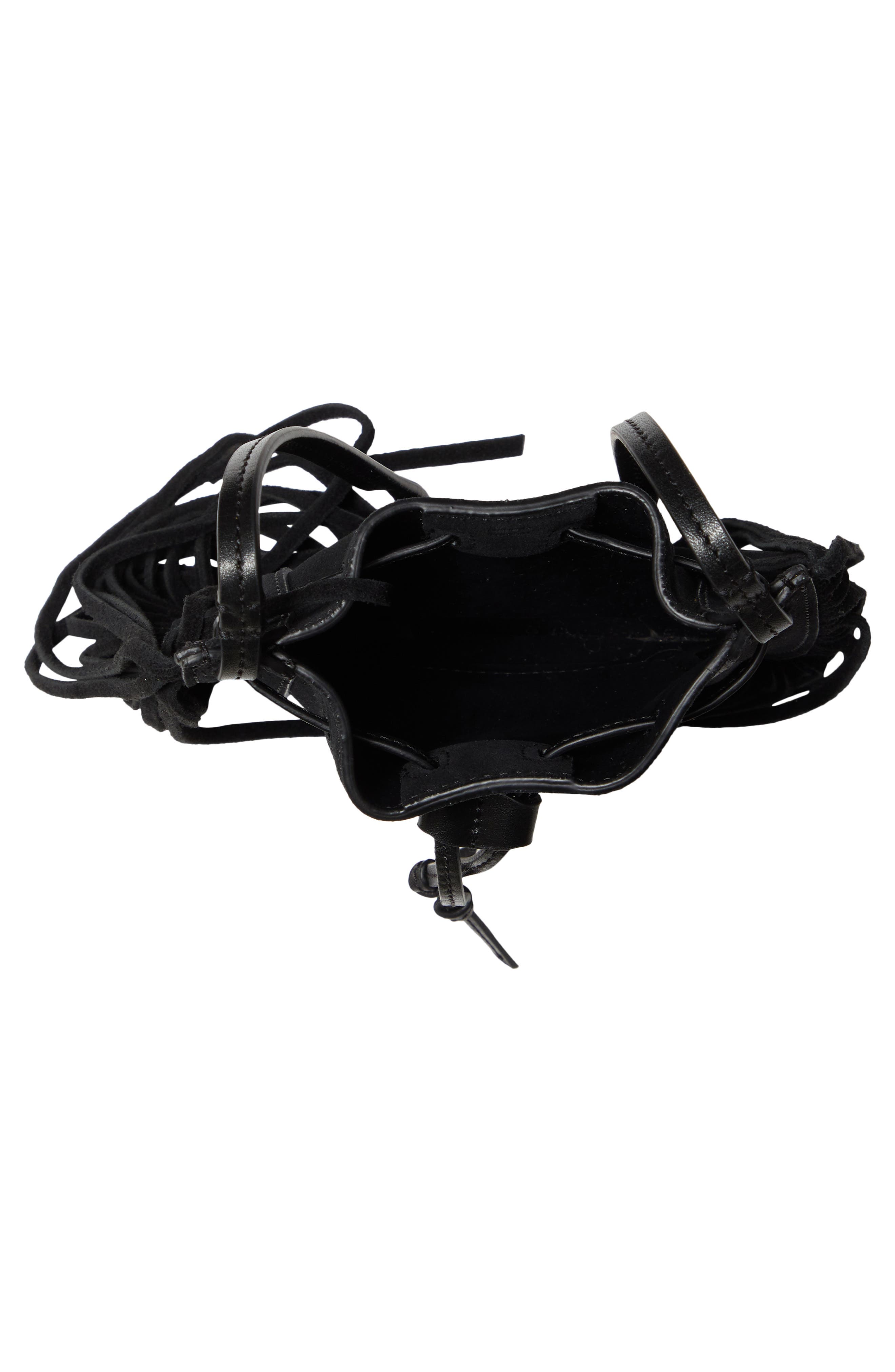 Isabel Marant Miskaf Suede Fringe Crossbody Bag, Alternate, color, 