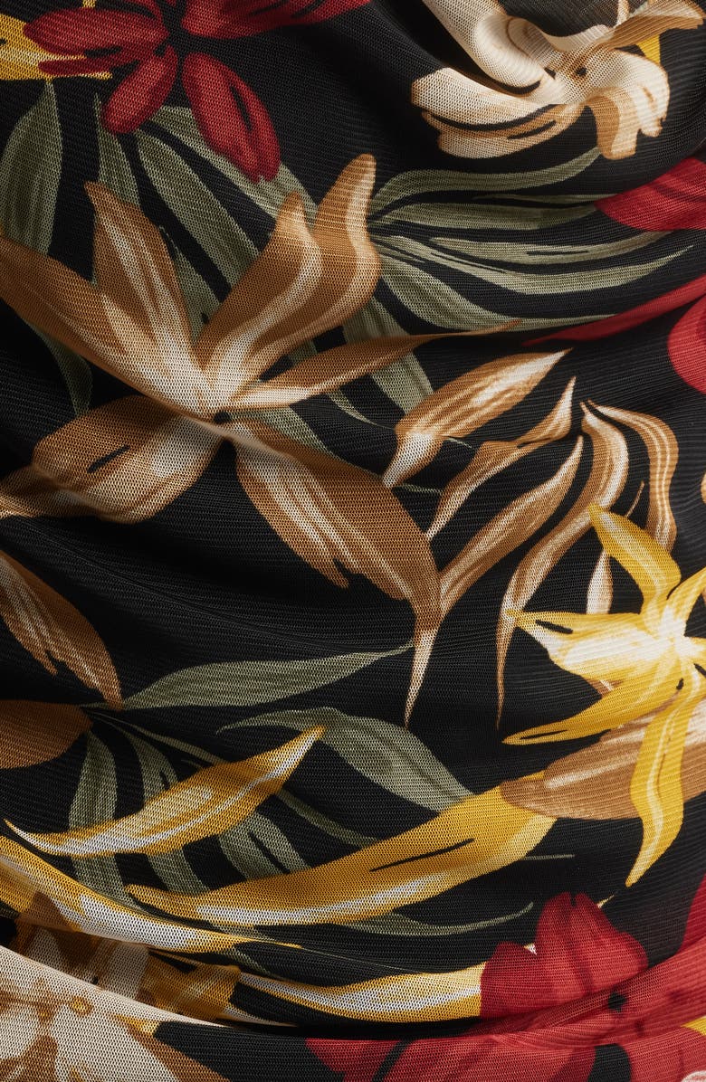 Anne Klein Floral Mesh Cowl Neck Tank, Alternate, color,