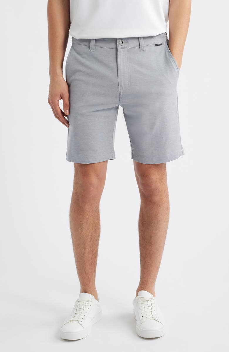 TravisMathew Men's Adirondack Stretch Shorts, Main, color, Heather Sleet