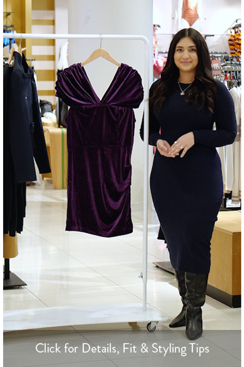Off the Shoulder Velvet Minidress video