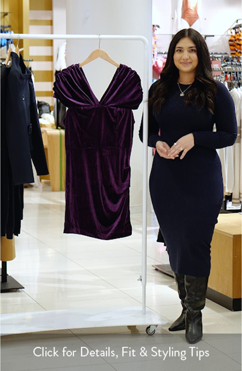 Off the Shoulder Velvet Minidress, sales video thumbnail