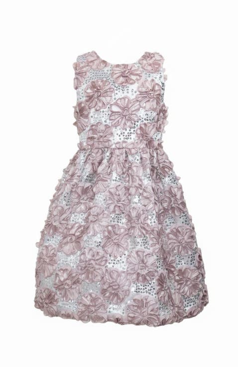 Dazzling Silver Petal Princess Tank Dress (Toddler, Little Kid & Big Kid)