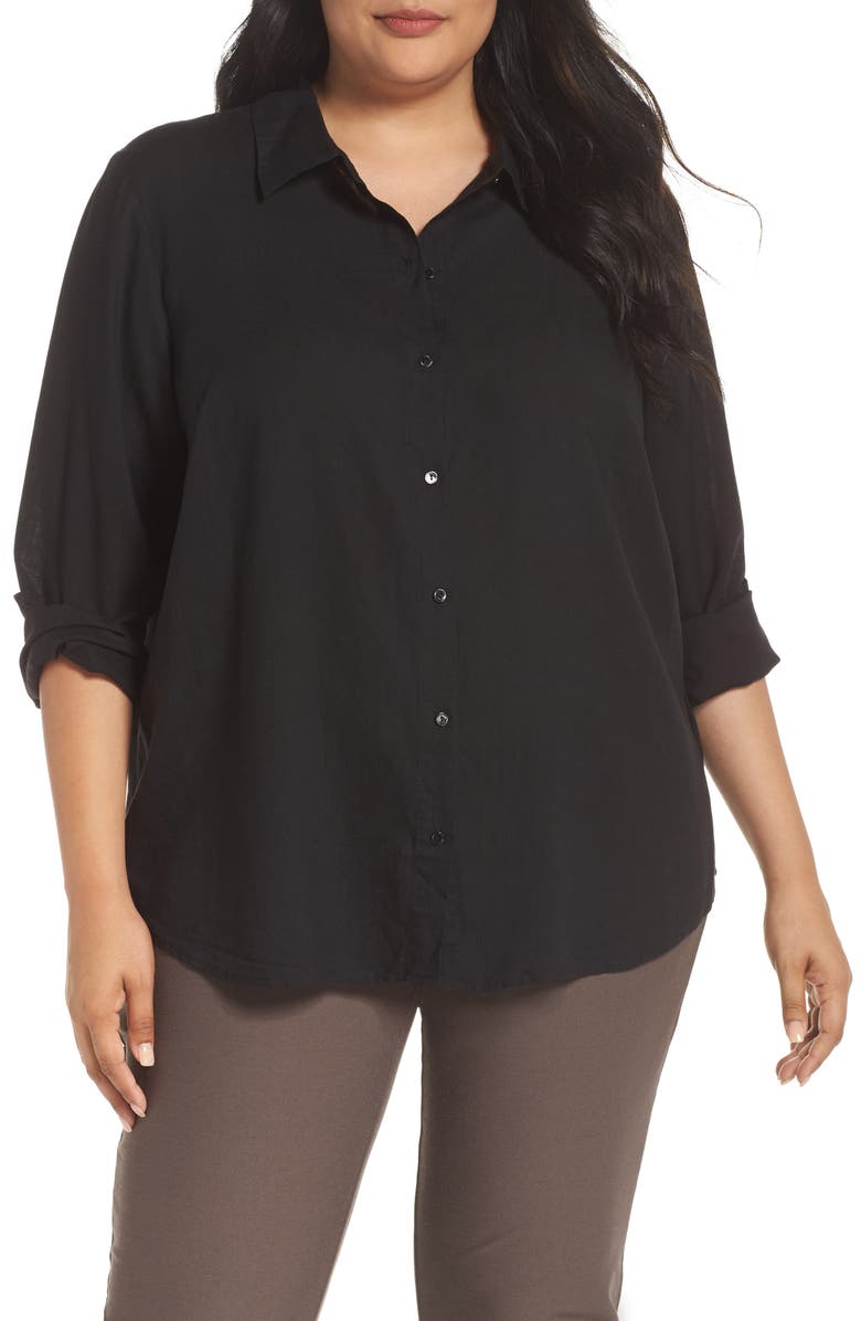 Eileen Fisher Tencel<sup>®</sup> Lyocell Shirt, Main, color,