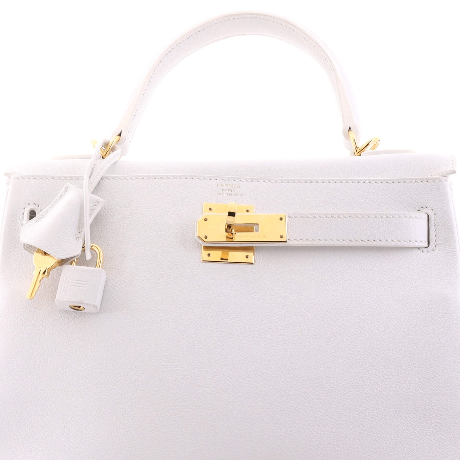 Kelly Handbag White Evercolor with Gold Hardware 28, Alternate, color, White