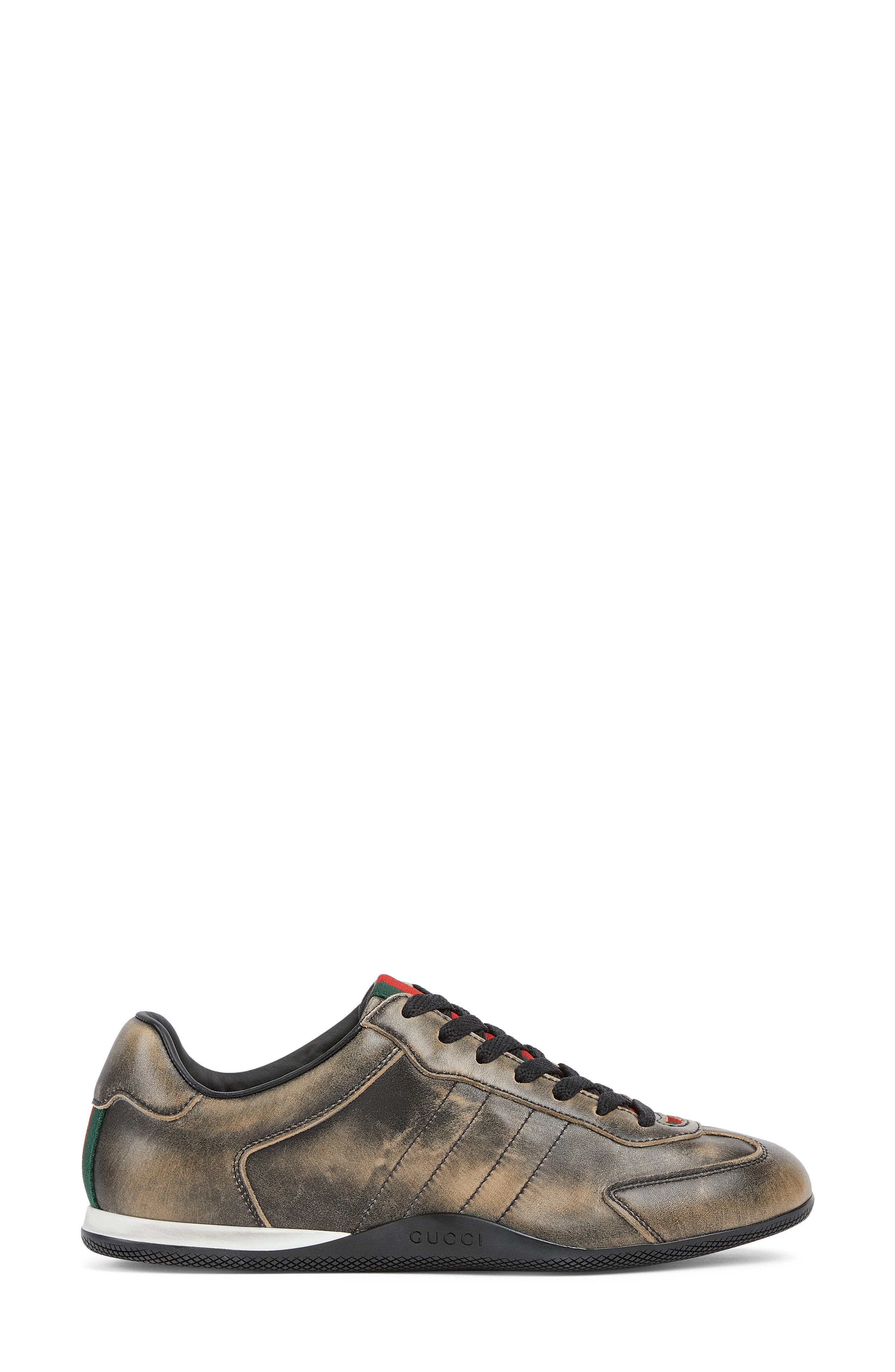 Gucci Elan Low Top Sneaker, Alternate, color, Brown