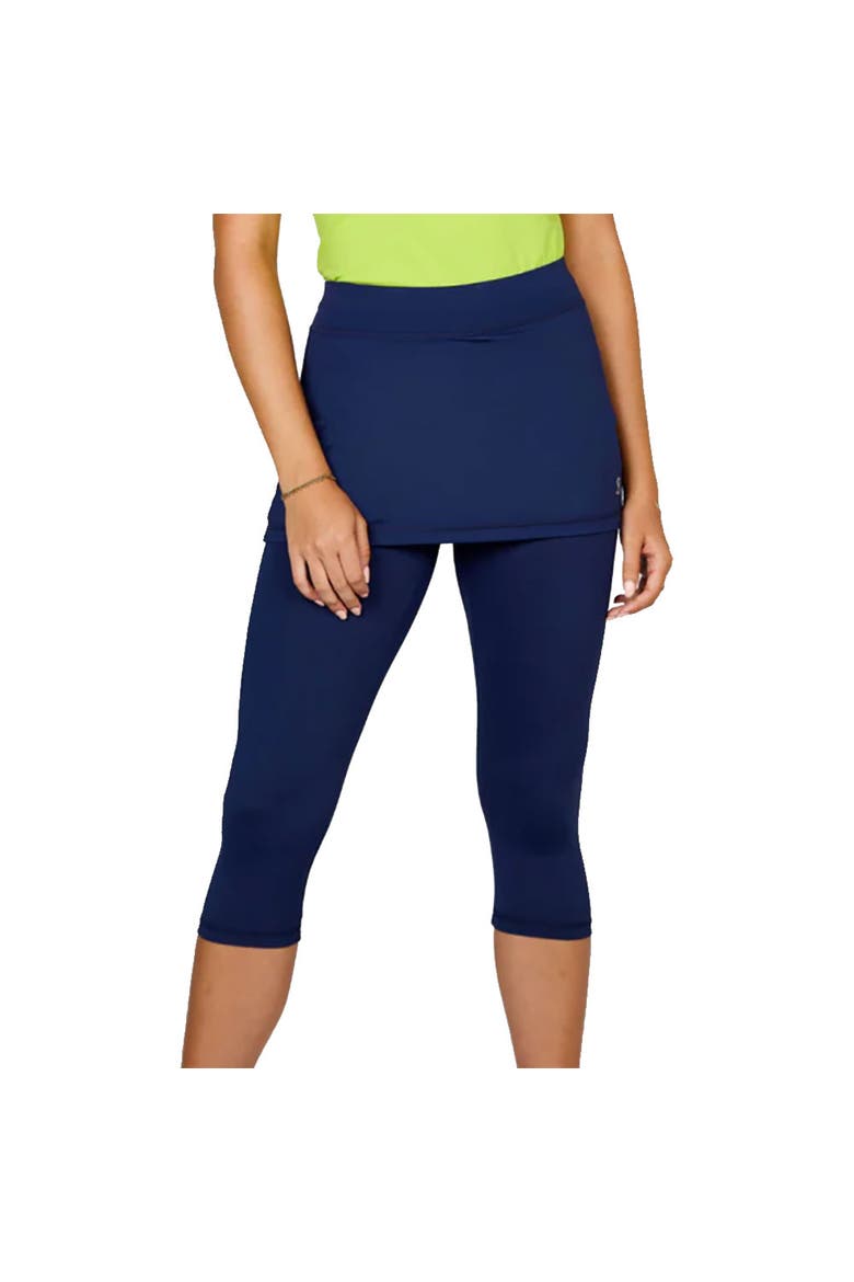UV Staples Abaza 13in Womens Tennis Skirt with Capri Leggings, Main, color, Navy