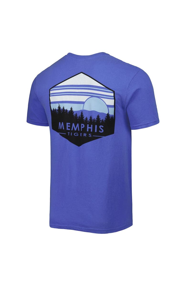 IMAGE ONE Men's Blue Memphis Tigers Landscape Shield T-Shirt, Alternate, color,