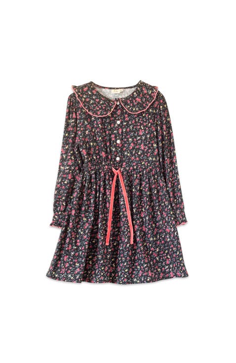 Girls Adelaide Velvet Tie Dress