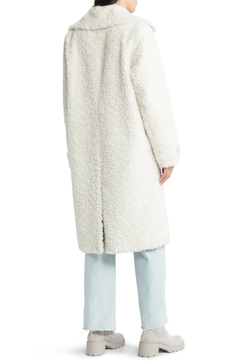 Sam Edelman Faux Shearling Longline Coat, Alternate, color,