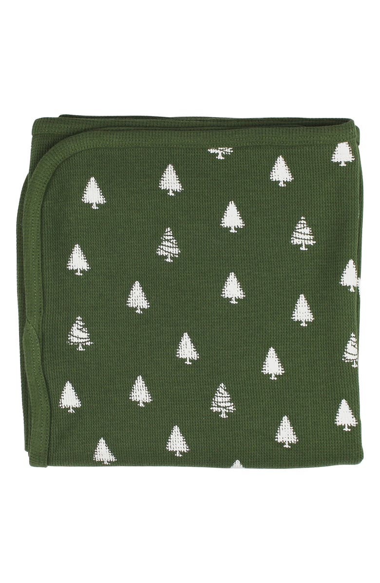 L'ovedbaby Holiday Print Thermal Organic Cotton Blanket, Main, color, 