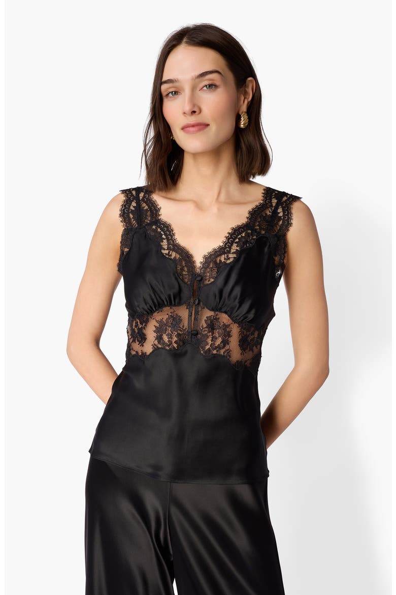Ada Silk Camisole, Alternate, color, BLACK