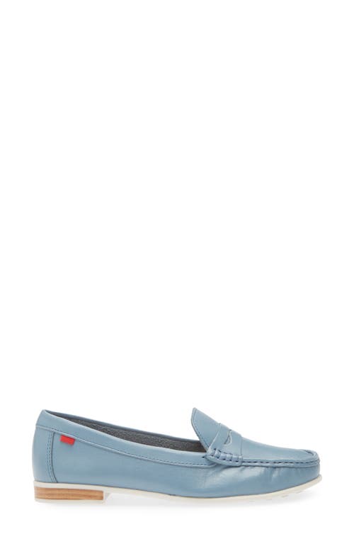 Marc Joseph New York Hamptons Penny Loafer In Frost Blue Napa/white Sole