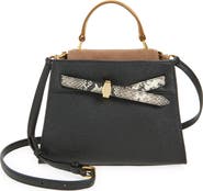 Veronica Beard Dash Leather Top Handle Bag
