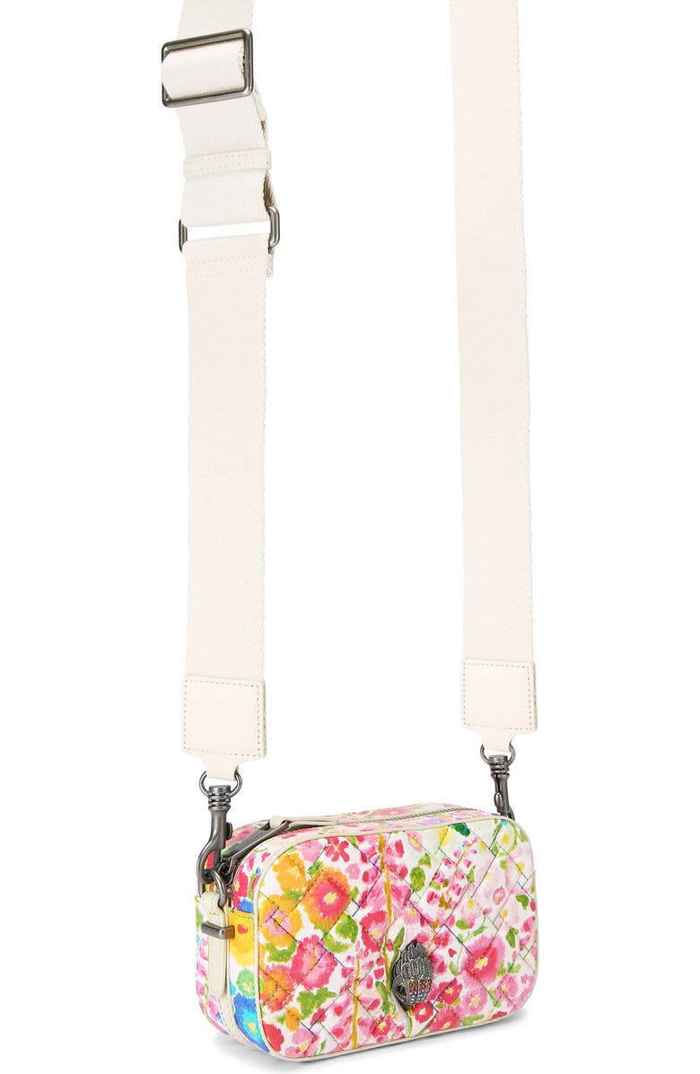 Kurt Geiger London Floral Couture Small Kensington Quilted Camera Bag, Alternate, color,