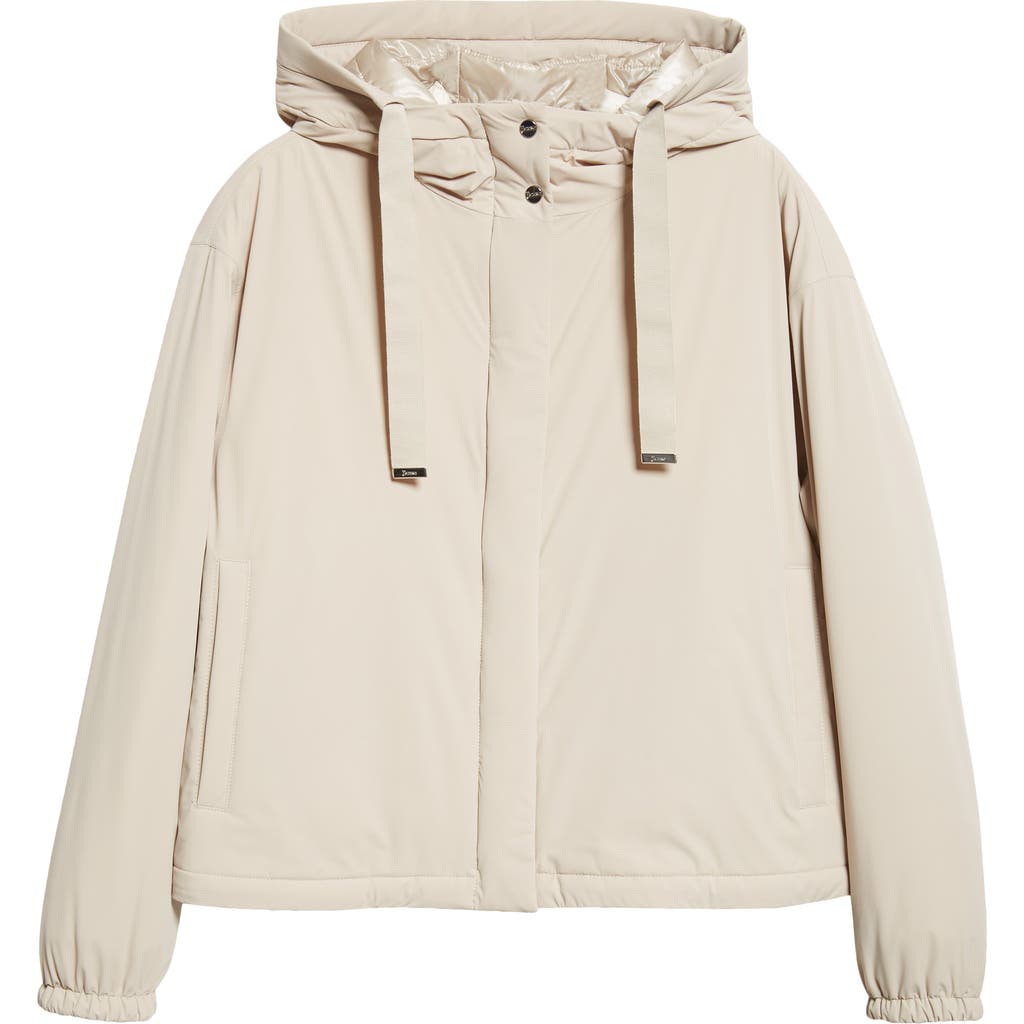 Herno Resort Travel Nylon Ponente Packable Hooded Jacket In Neutral