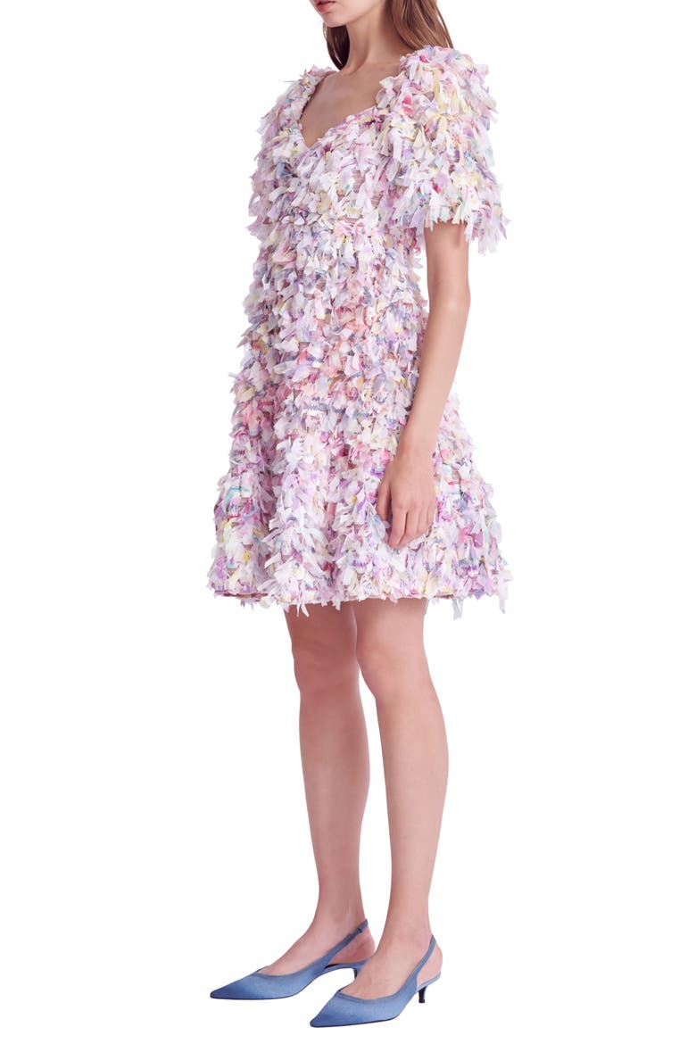 Textured Ribbon Minidress, Alternate, color, MAUVE