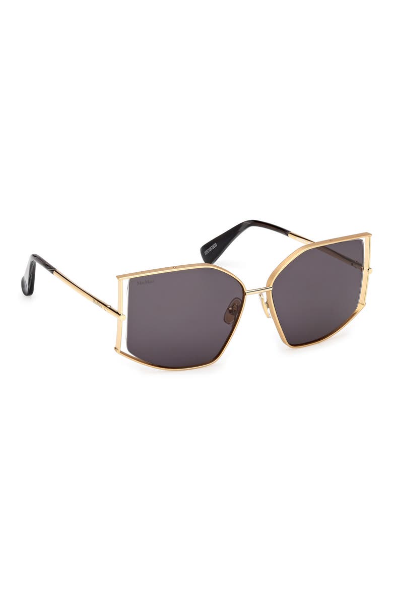 Menton 59mm Cat Eye Sunglasses, Alternate, color, DEEP GOLD/ BLACK HORN/ SMOKE