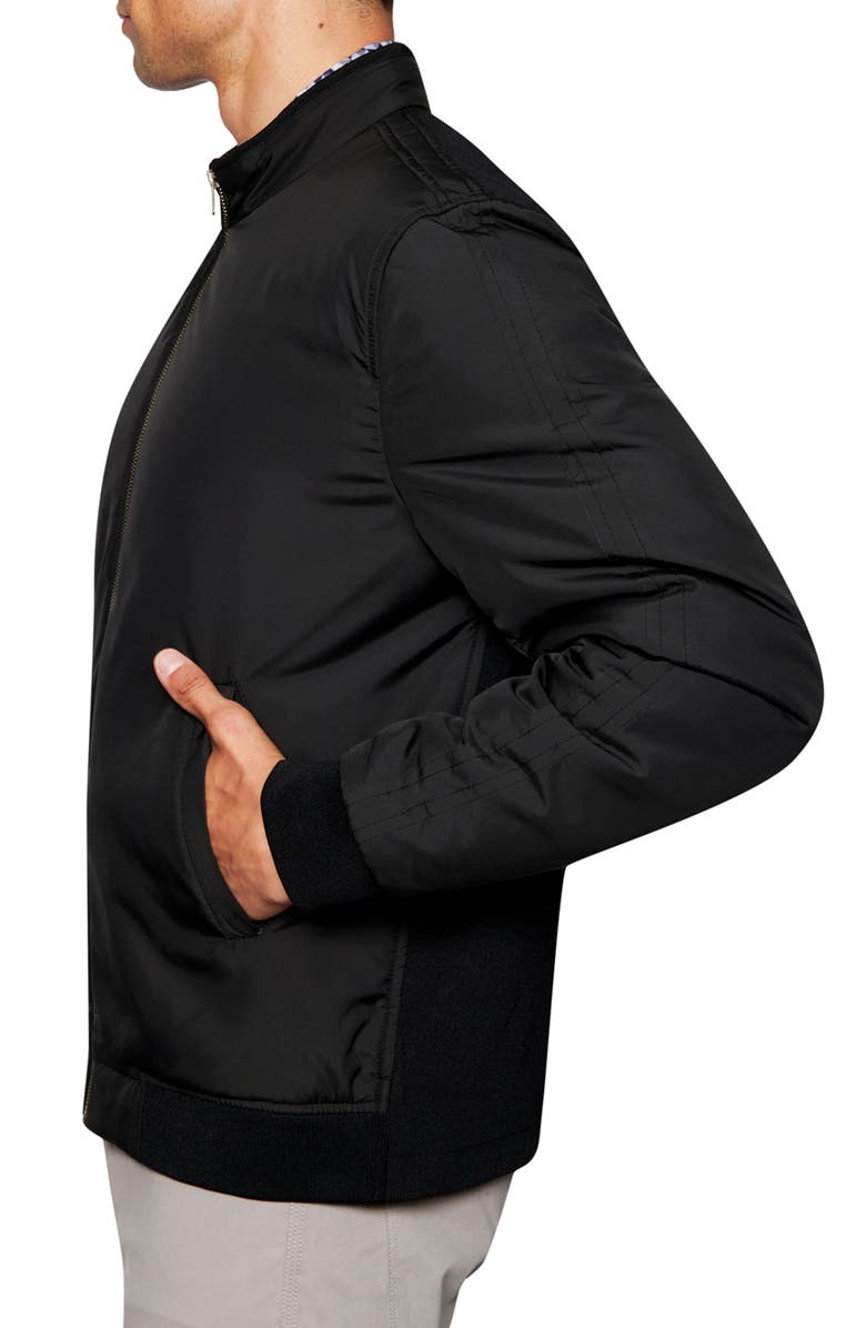 CONSTRUCT Hybrid Bomber Jacket, Alternate, color, Black