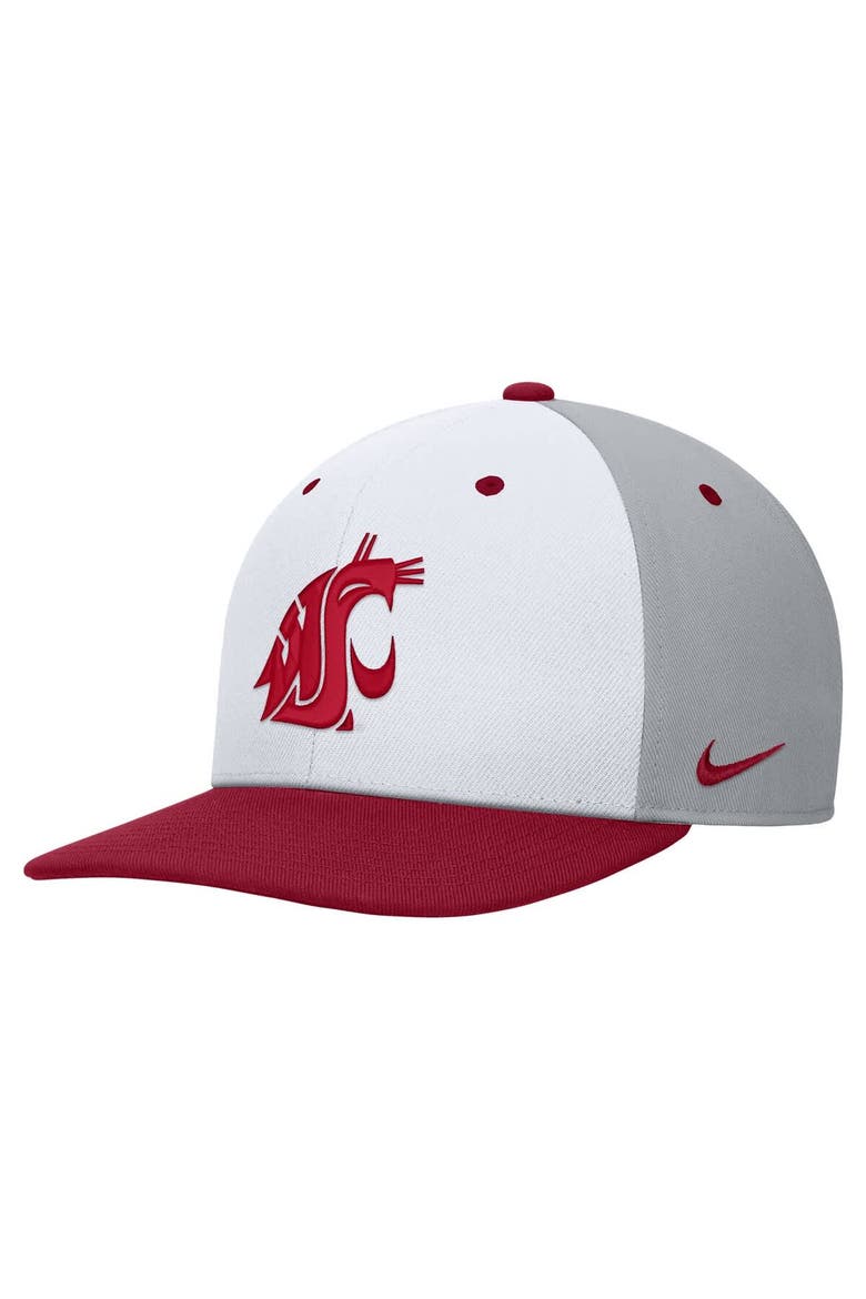 Men's Nike White/Gray Washington State Cougars Pro Performance Snapback Hat, Alternate, color, White