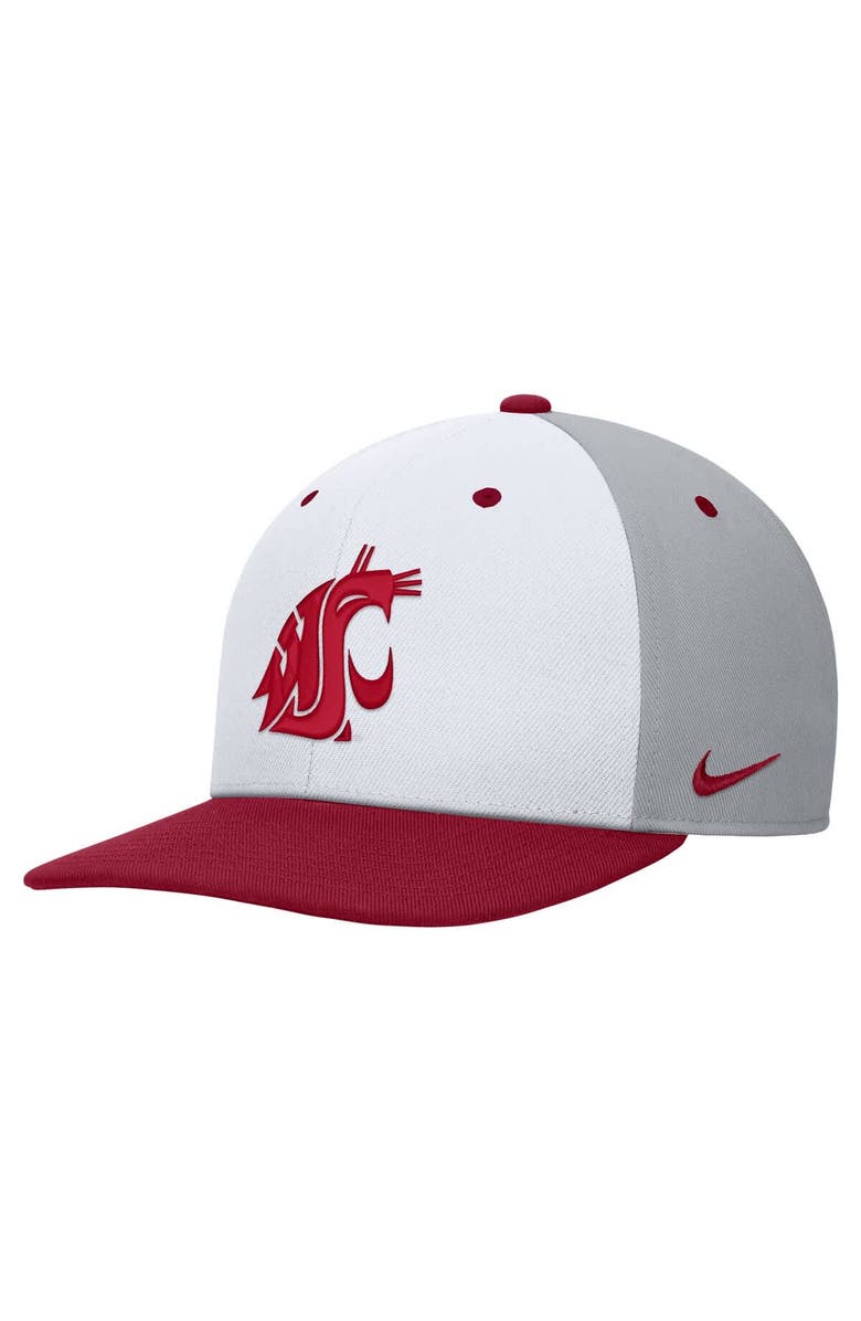 Nike Men's Nike White/Gray Washington State Cougars Pro Performance Snapback Hat, Alternate, color, White