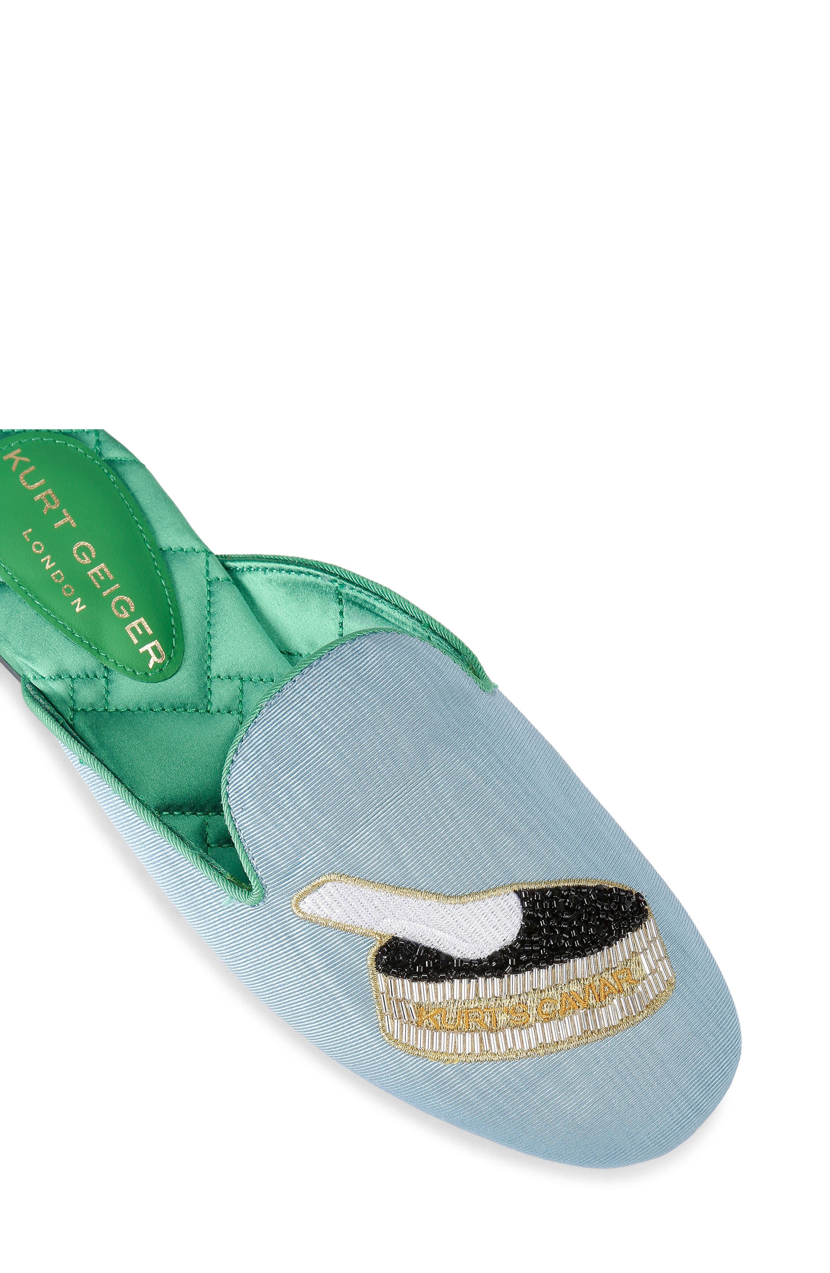 Kurt Geiger London Beaded Slipper, Alternate, color, Light/ Pastel Blue