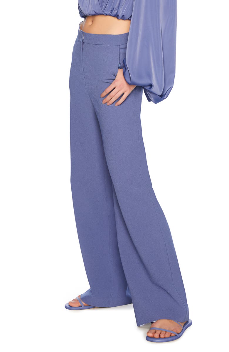 Susana Monaco Pebble Weave Wide Leg Pants, Alternate, color, Mediterranean