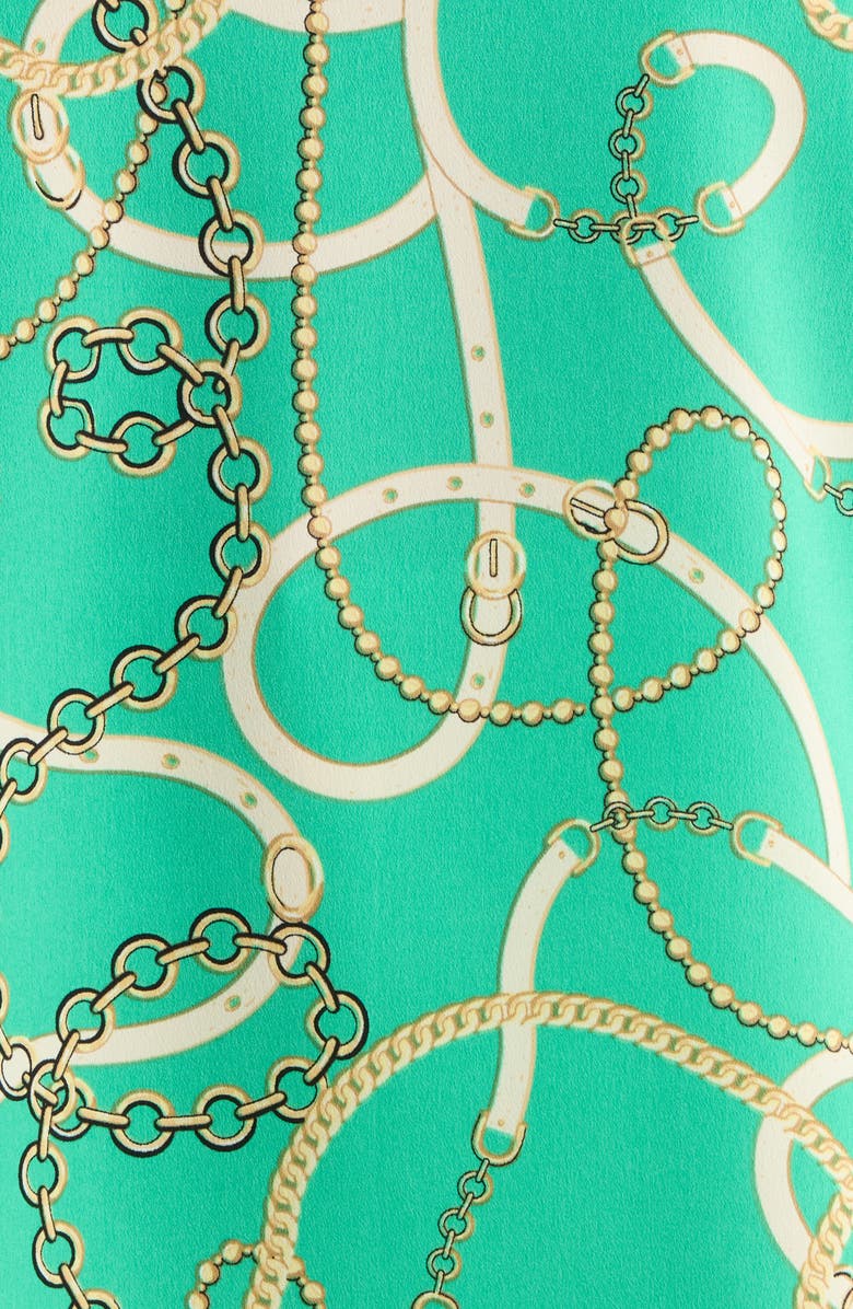 Jones New York Print Button Detail Top, Alternate, color, Kelly Multi