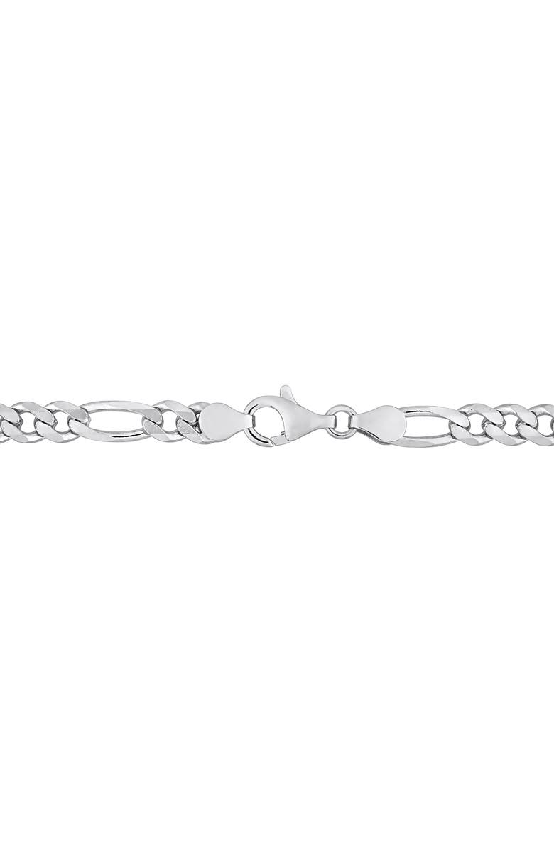 DELMAR Figaro Chain Bracelet & Necklace Set, Alternate, color, Silver